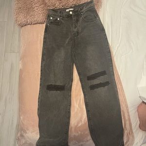 adika black “blaine ripped” boyfriend jeans